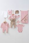 Miniğimin Cicileri Leopar Desen 10 Parça Hastane Çıkışı - Pembe