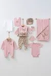 Miniğimin Cicileri Leopar Desen 10 Parça Hastane Çıkışı - Pembe