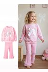 Miniğimin Cicileri Fiyonk Detaylı Kız Çocuk 2 li Takım - Açık Pembe