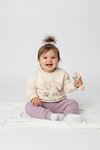 Miniğimin Cicileri Cute Zürafa Baskılı Kız Bebe Takım - Mor