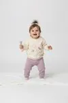Miniğimin Cicileri Cute Zürafa Baskılı Kız Bebe Takım - Mor