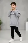 Miniğimin Cicileri Tokyo Baskılı Erkek Çocuk Kışlık Sweat - Gri