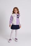 Miniğimin Cicileri Sport Baskılı Kız Çocuk Kolej Ceket - Lila