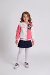 Miniğimin Cicileri Sport Baskılı Kız Çocuk Kolej Ceket - Fuşya