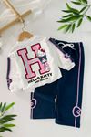 Miniğimin Cicileri Hll Kty Baskılı Kız Çocuk Takım - Lacivert