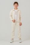 Miniğimin Cicileri Enjoy Baskılı Dokuma Spor 3 lü Erkek Çocuk Takım - Krem