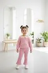 Miniğimin Cicileri Kuğu Yaka Güpür Lovely Family Kız Bebek Takım - Pembe