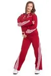 Minigimin Cicileri Şeritli Dri Fit Kapşonlu Kız Çocuk 2 li Eşofman Takımı - Bordo