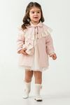 Miniğimin Cicileri Dream Trençkot Çantalı Kız Çocuk 3’lü Takım (1–4 Yaş) - Pudra