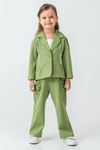 Miniğimin Cicileri Taşlı Ceketli 3 lü Kız Çocuk Takım - Yeşil