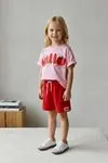 Miniğimin Cicileri Hello Tomato Baskılı Unisex Çocuk Takım - Pembe