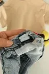 Miniğimin Cicileri Mnn 3d Aksesuarlı Kız Çocuk 2 li Takım - Bej