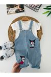 Miniğimin Cicileri Krm Baskılı Unisex Bebek Salopet Takım - Beyaz