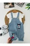 Miniğimin Cicileri Krm Baskılı Unisex Bebek Salopet Takım - Beyaz