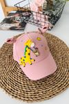 Miniğimin Cicileri 5-8 Unisex Zürefa Desenli Çocuk Şapka - Pembe
