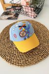 Miniğimin Cicileri 5-8 Helikopter Bear Desenli Unisex Çocuk Şapka - Mavi