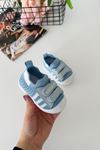 Miniğimin Cicileri Barefoot Taban Cırtlı Unisex Bebe Ayakkabı - Mavi