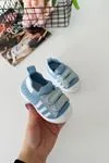 Miniğimin Cicileri Barefoot Taban Cırtlı Unisex Bebe Ayakkabı - Mavi