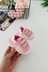 Miniğimin Cicileri Barefoot Taban Cırtlı Unisex Bebe Ayakkabı - Pembe