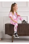 Miniğimin Cicileri Mnn Baskılı Pamuklu Kız Çocuk Tayt Takım - Pembe