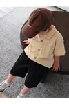 Miniğimin Cicileri Coco Mood Gömlekli Erkek Çocuk Şort Takım - Bej
