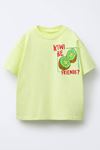 Miniğimin Cicileri Kiwi Friends Baskılı Erkek Çocuk Tişört - Yeşil