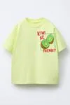 Miniğimin Cicileri Kiwi Friends Baskılı Erkek Çocuk Tişört - Yeşil