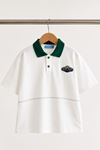 Miniğimin Cicileri Polo Yaka Oversize Erkek Çocuk Sweat - Beyaz