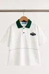 Miniğimin Cicileri Polo Yaka Oversize Erkek Çocuk Sweat - Beyaz