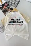 Miniğimin Cicileri Mcky CLup Oversize Erkek Çocuk Tşört - Krem