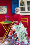 Riviera Çiçek Desenli İkili Takım