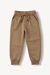Unisex Çocuk Bağcıklı Jogger Tek Alt - Camel