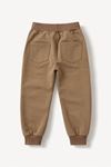 Unisex Çocuk Bağcıklı Jogger Tek Alt - Camel