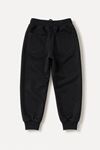 Unisex Çocuk Bağcıklı Jogger Tek Alt - Siyah