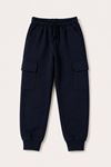 Unisex Kargo Cepli Çocuk Okul Eşofman Altı - Lacivert