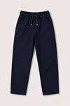 Unisex Çocuk Beli Lastikli Bağcıklı Straight Fit Pantolon - Lacivert