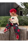 Happy Domates Baskılı Unisex Çocuk 2 li Takım - Krem
