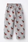 Ördek Desenli Unisex Çocuk Gabardin Pantolon - Gri