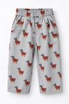 Ördek Desenli Unisex Çocuk Gabardin Pantolon - Gri