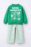 Little Wanderers Ekose Pantolonlu Unisex 2’li Takım - Yeşil