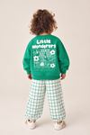 Little Wanderers Ekose Pantolonlu Unisex 2’li Takım - Yeşil