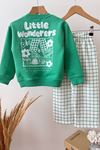 Little Wanderers Ekose Pantolonlu Unisex 2’li Takım - Yeşil