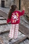 Happy Bunnies Kız Çocuk Sweatshirt & Denim Pantolon 2’li Takım - Bordo