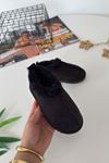 İçi Kürklü Süet Unisex Çocuk Botu - Siyah