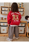 Ayıcık Best Baskılı Unisex Çocuk Takım - Kırmızı