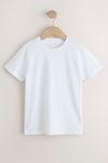 Pamuklu Kısa Kol Unisex Çocuk T-shirt - Beyaz
