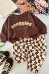 Snuggles Panç Detaylı Erkek Bebek 2 li Takım - Kahve