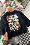 Dama Desenli Pantolonlu Kaplan Baskılı Sweatshirt Erkek Çocuk 2’li Takım - Antrasit