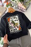 Dama Desenli Pantolonlu Kaplan Baskılı Sweatshirt Erkek Çocuk 2’li Takım - Antrasit
