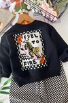 Dama Desenli Pantolonlu Kaplan Baskılı Sweatshirt Erkek Çocuk 2’li Takım - Antrasit